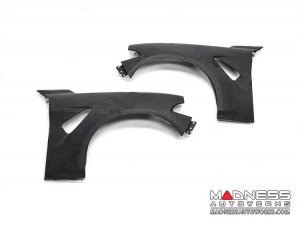 Alfa Romeo Giulia GTAm Style Front Fenders - Carbon Fiber - Raw Finish